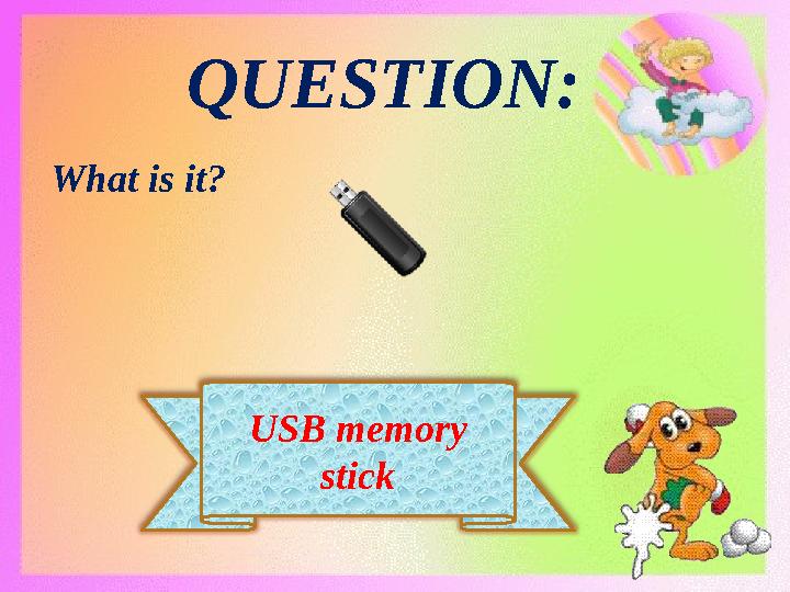 USB memory stick QUESTION: What is it?