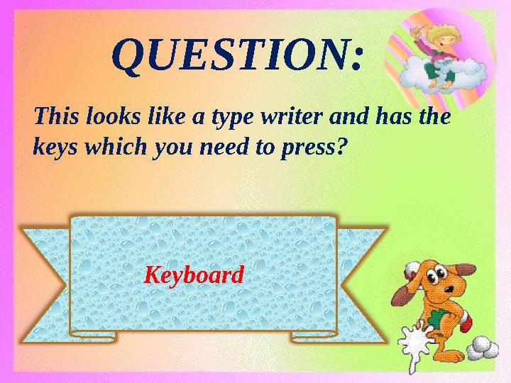 Keyboard QUESTION: This looks like a type writer and has the keys which you need to press?