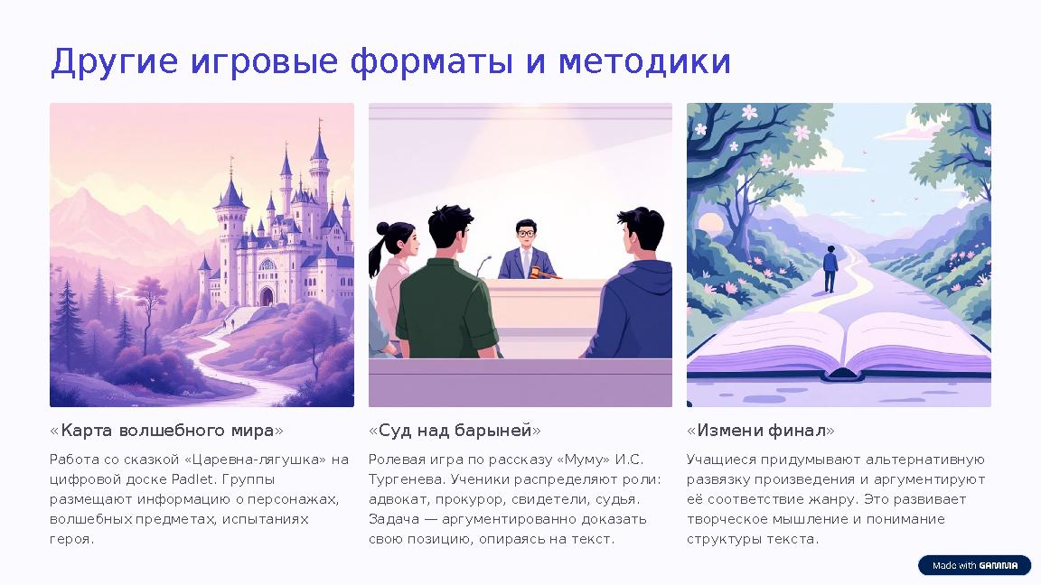 Другие игровые форматы и методики «Карта волшебного мира» Работа со сказкой «Царевна-лягушка» на цифровой доске Padlet. Группы