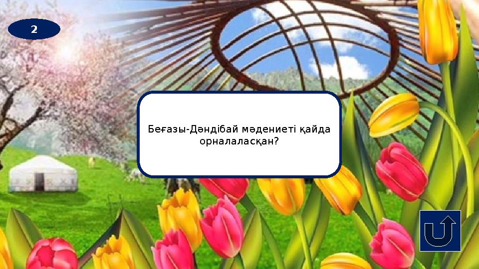 2 Беғазы-Дәндібай мәдениеті қайда орналаласқан?