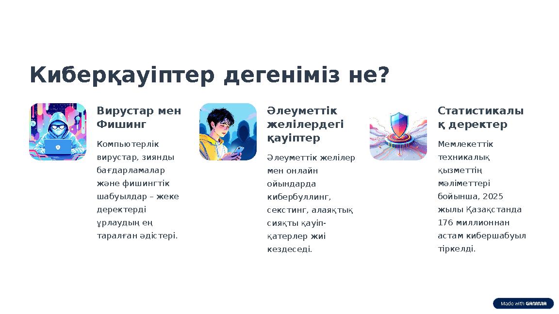 Киберқауіптер дегеніміз не? Вирустар мен Фишинг Компьютерлік вирустар, зиянды бағдарламалар және фишингтік шабуылдар – жеке