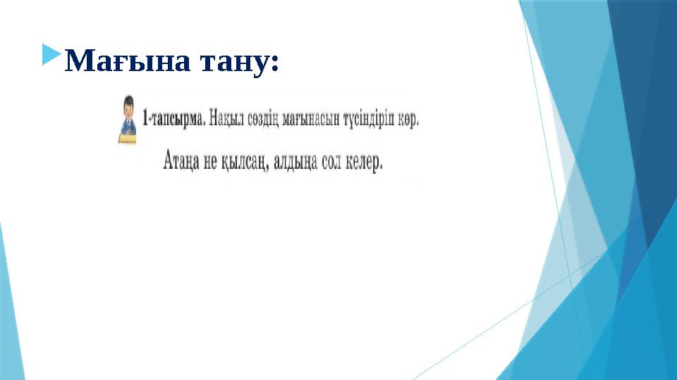Мағына тану: